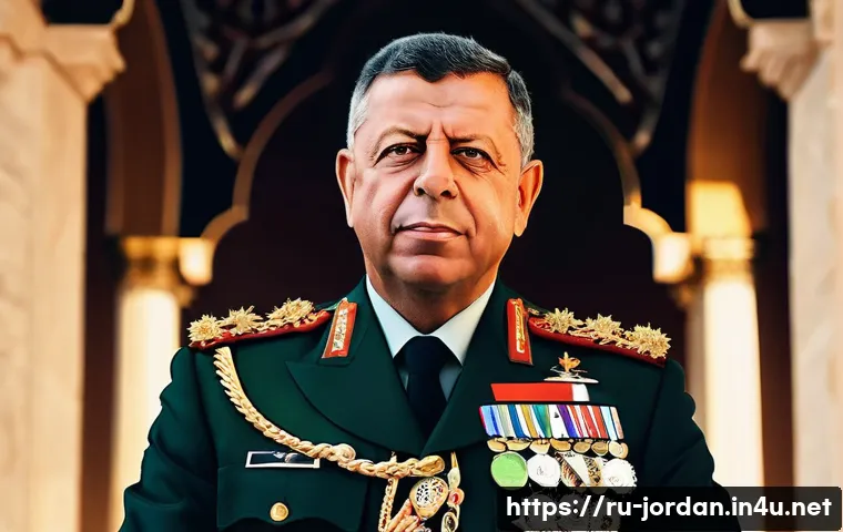 요르단 왕가의 역사 - **Prompt:** A dignified portrait of King Abdullah II of Jordan, in his late 50s to early 60s. He is ...